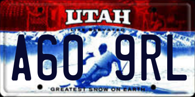 UT license plate A609RL
