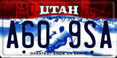 UT license plate A609SA