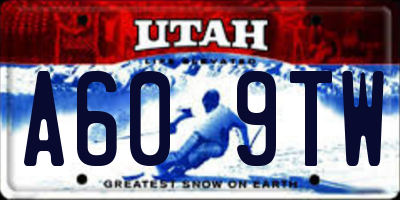 UT license plate A609TW