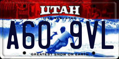 UT license plate A609VL