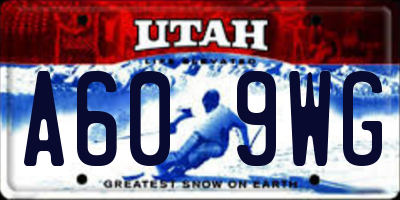 UT license plate A609WG