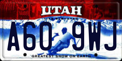 UT license plate A609WJ