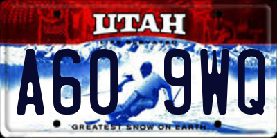 UT license plate A609WQ