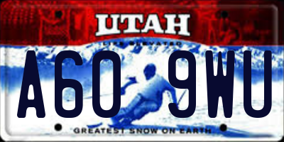 UT license plate A609WU