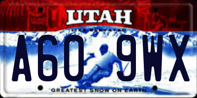 UT license plate A609WX