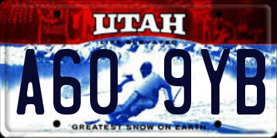 UT license plate A609YB