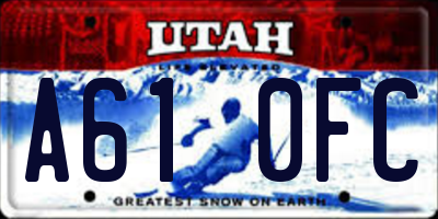 UT license plate A610FC