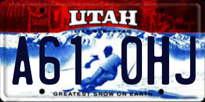 UT license plate A610HJ