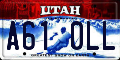 UT license plate A610LL