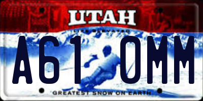 UT license plate A610MM