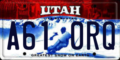 UT license plate A610RQ