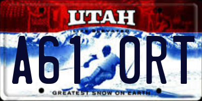 UT license plate A610RT