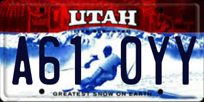 UT license plate A610YY