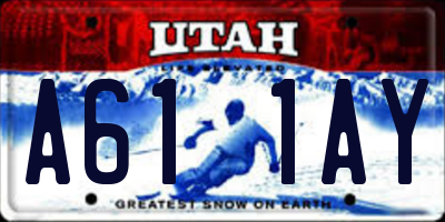 UT license plate A611AY