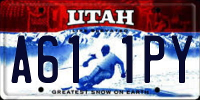 UT license plate A611PY