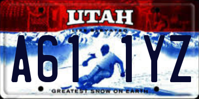 UT license plate A611YZ
