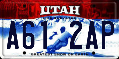 UT license plate A612AP