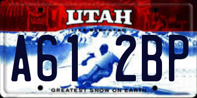 UT license plate A612BP