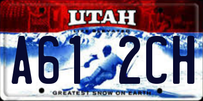 UT license plate A612CH