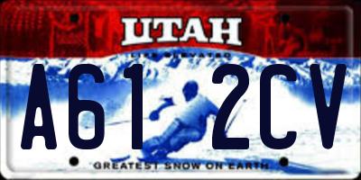 UT license plate A612CV