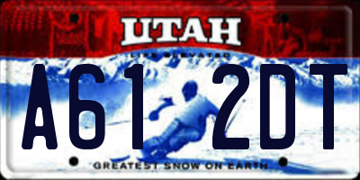 UT license plate A612DT