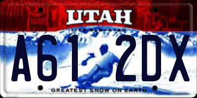 UT license plate A612DX