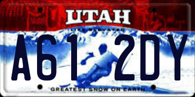 UT license plate A612DY