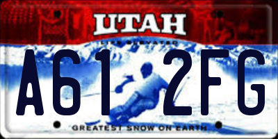 UT license plate A612FG