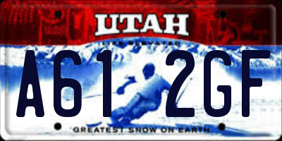 UT license plate A612GF