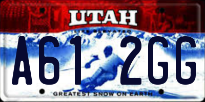 UT license plate A612GG