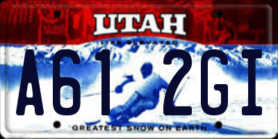 UT license plate A612GI