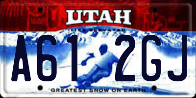 UT license plate A612GJ