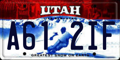 UT license plate A612IF