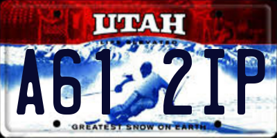 UT license plate A612IP