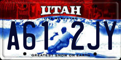 UT license plate A612JY
