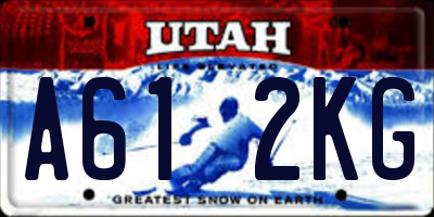 UT license plate A612KG