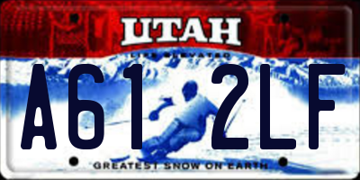 UT license plate A612LF