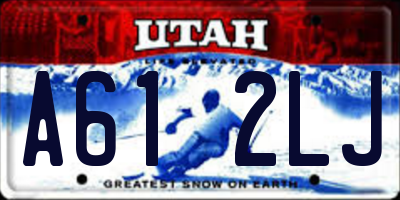 UT license plate A612LJ