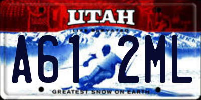 UT license plate A612ML