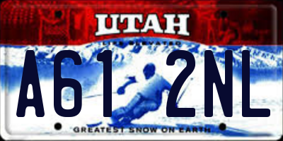 UT license plate A612NL