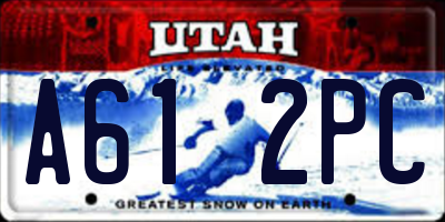 UT license plate A612PC