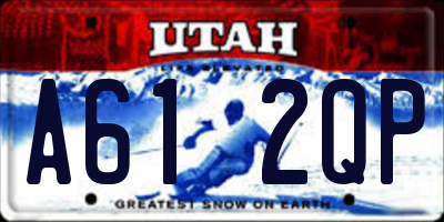 UT license plate A612QP