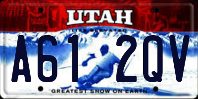UT license plate A612QV