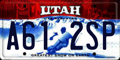 UT license plate A612SP