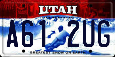 UT license plate A612UG
