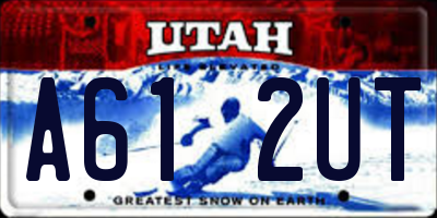 UT license plate A612UT