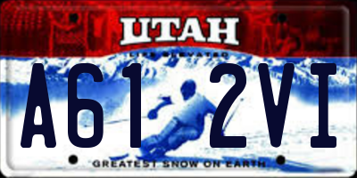 UT license plate A612VI