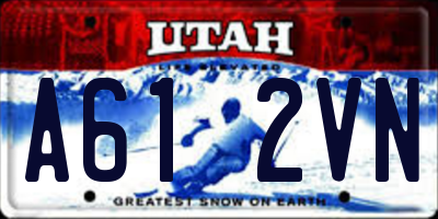 UT license plate A612VN