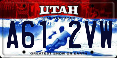 UT license plate A612VW