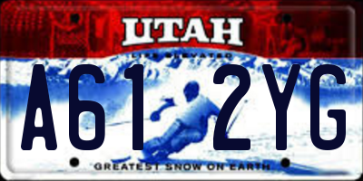 UT license plate A612YG
